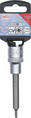 BGS technic Torx bitfej 1/2" nem fúrt, hossza: 100mm, T15 (BGS 4468)