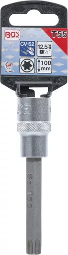 BGS technic Torx bitfej 1/2" nem fúrt, hossza: 100mm, T55 (BGS 4475)