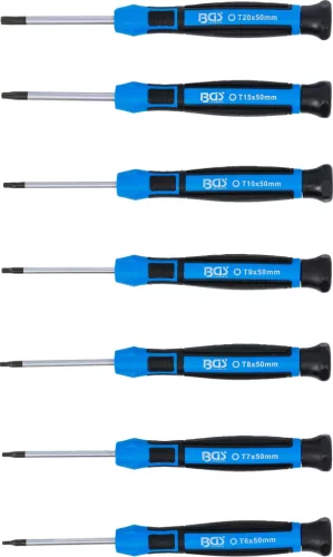 BGS technic Speciális csavarhúzó készlet | T-profil (Torx) | 7 darabos (4880)