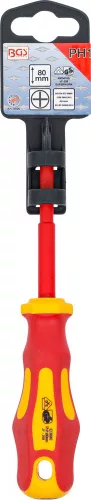 BGS technic Szigetelt VDE csillag csavarhúzó, PH1x80 mm (BGS 4926)