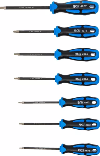 BGS technic Csavarhúzó készlet Torx / T-profilhoz, gyémántbevonatú, T10–T40, 7 részes (BGS 4970)