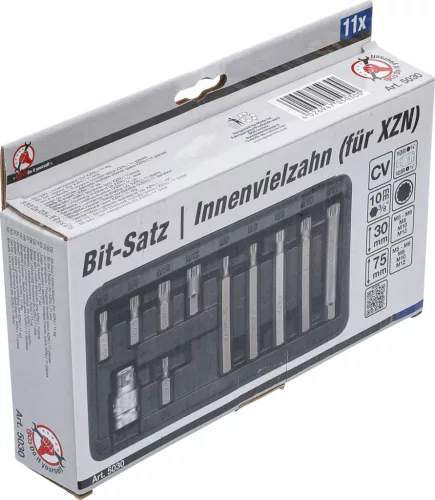 BGS DIY 11 részes Spline típusú bitfej készlet (BGS 5030)
