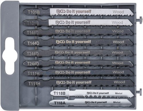 BGS DIY 10 részes dekopír fűrészlap készlet (BGS 50355)