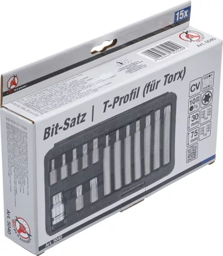 BGS DIY 15 részes Torx bitfej készlet (BGS 5040)
