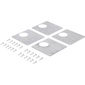   BGS Bútorpánt javítólemez készlet sérült pántrögzítéshez, 90 × 90 mm, rozsdamentes, 4 részes (BGS 50509)