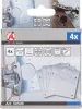 BGS Bútorpánt javítólemez készlet sérült pántrögzítéshez, 90 × 90 mm, rozsdamentes, 4 részes (BGS 50509)