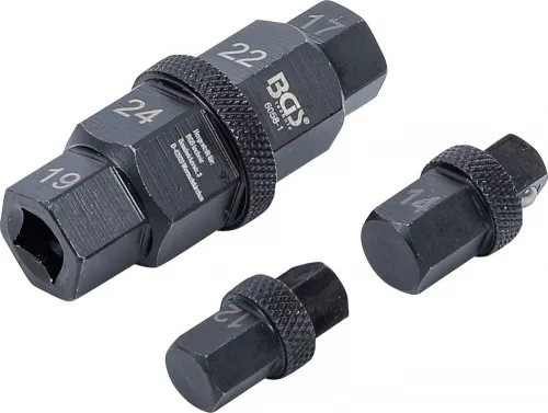 BGS technic 3/8" Speciális Motorkerékpár dugókulcs fej | 12 - 24 mm (BGS 5058-1)