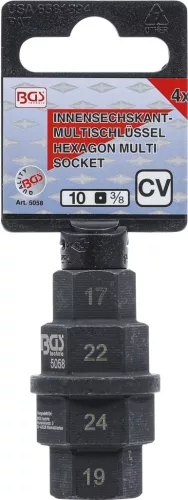 BGS technic Dugókulcs motorbiciklihez 17-24mm, 3/8" (BGS 5058)