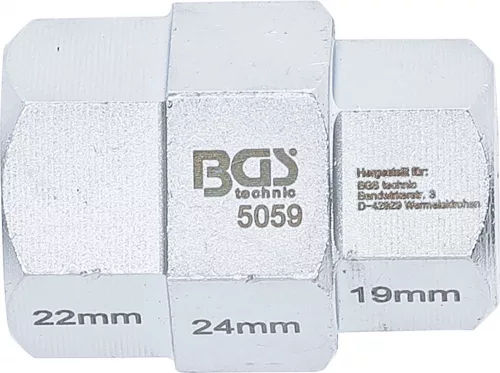 BGS technic Speciális dugókulcs fej motorkerékpárokhoz, 19-22-24 mm (BGS 5059)