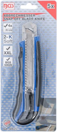 BGS technic Extra erős törhető pengés kés, 25 mm-es pengék (BGS 50625)