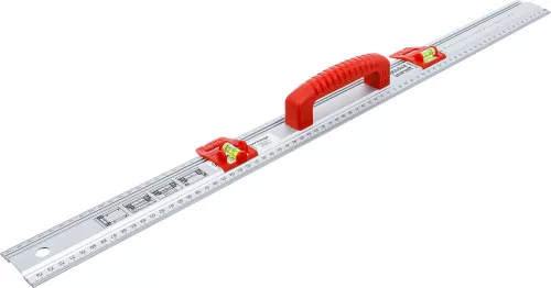 BGS DIY Vágó- és jelölővonalzó, fogantyúval és vízmértékkel, 750 mm (50866)