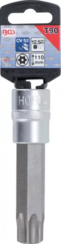 BGS technic 1/2" biztonsági Torx (fúrt) bitfej, T90x110 mm (BGS 5103-TB90)