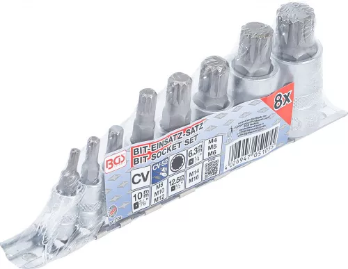 BGS technic 8 részes 3/8" Spline bitfej készlet (BGS 5105)