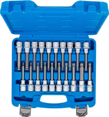 BGS technic Bitfej készlet, 1/2", Imbusz, T-profil (Torx), XZN gömbvéggel, 20 darabos (5170)