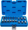 BGS technic Bitfej készlet, 1/4" / 1/2", T-profil (Torx) furattal, 18 darabos (5174)