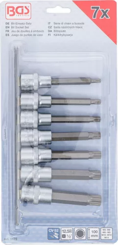 BGS technic Bitfej készlet, 1/2", XZN M5 - M14, 7 darabos (5175)