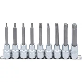   BGS technic Bitfej készlet, 1/2", T-profil (Torx), 9 darabos (5177)