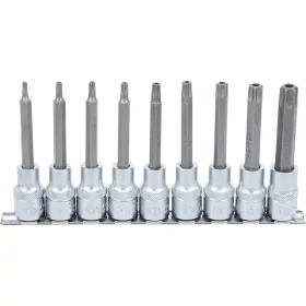   BGS technic Bitfej készlet, 1/2", T-profil (Torx) furattal, 9 darabos (5178)