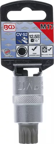 BGS technic 1/2" Spline bitfej, M17 (BGS 5180-M17)