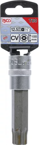 BGS technic 1/2" Biztonsági Torx (fúrt) bitfej, T80x100 mm (BGS 5184-TB80)