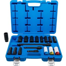   BGS technic Levegős dugókulcs készlet, 1/2", 10 - 24 mm, 18 darabos (5202)
