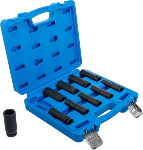 BGS technic 10 részes hosszított levegős dugókulcs készlet 1/2", 10-24mm (BGS 5206)