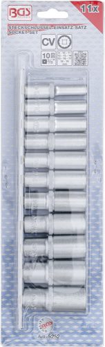 BGS technic Dugókulcs készlet 3/8" 11 részes hosszított 12 pontos (BGS 5252)
