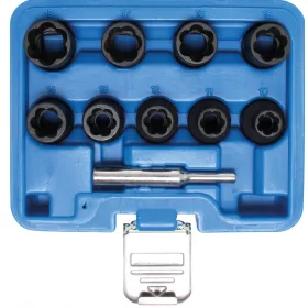   BGS technic 10 részes speciális csavarkiszedő készlet , 10-19mm, 1/2" (BGS 5266)
