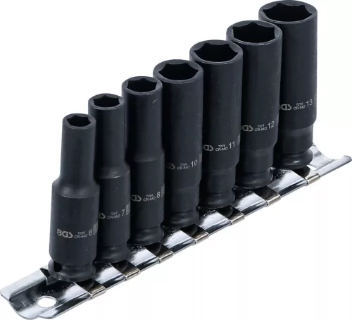 BGS technic Levegős dugókulcskészlet hatszögletű, mély | 6,3 mm (1/4") | 6 - 13 mm | 7 darabos (5299)