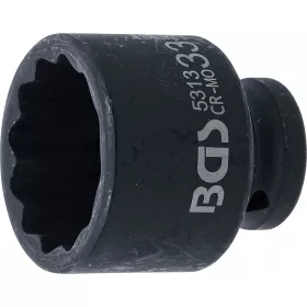   BGS technic Levegős dugókulcs tizenkétszögletű | 12,5 mm (1/2") | 33 mm (5313)