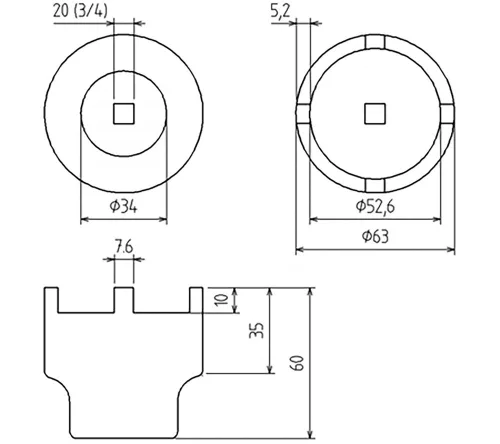 BGS technic Barázdált csavarhúzó gömbcsuklóhoz (BGS 5420)