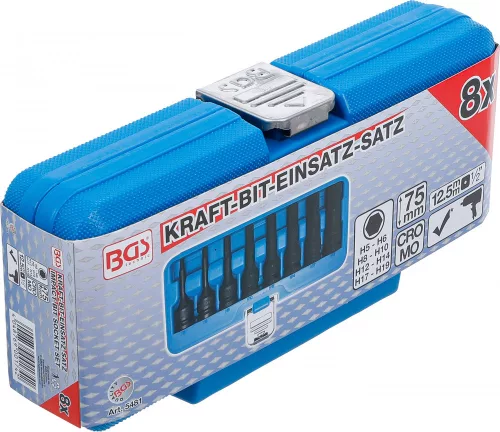 BGS technic 8 részes levegős Imbusz bitfej készlet, 1/2", 5-19mm (BGS 5481)