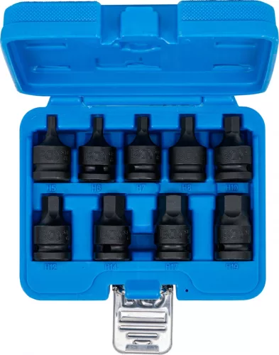 BGS technic Gépi imbusz dugókulcs készlet 1/2”, 5–19 mm, Cr-Mo, 9 részes (BGS 5485)