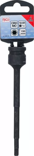 BGS technic Levegős dugókulcs | Hossz 150 mm | 12,5 mm (1/2") | Belső hatszögletű 6 mm (5490-H6)