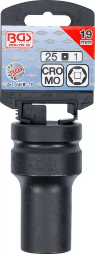 BGS technic Dugófej légkulcshoz, 1", 19mm (BGS 5500-19)