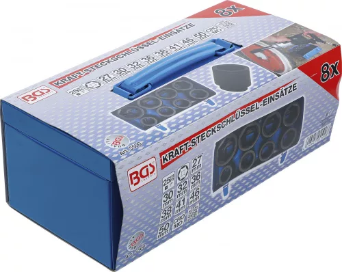 BGS technic Levegős dugókulcs fej készlet, 1", 27-50mm (BGS 5500)