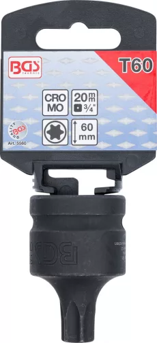 BGS technic 3/4" Levegős dugókulcs | T-profil (Torx) T60 (BGS 5560)