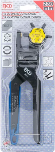 BGS technic Bőrlyukasztó fogó, állítható, 2-4.5 mm (BGS 561)