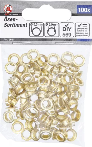 BGS DIY Fűzőlyuk, 100 darab, 5.0 x 5.5mm (BGS 569-1)