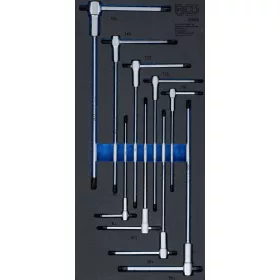   BGS technic Műhelykocsi-betét 1/3: Csavarhúzó készlet T-csúszófogantyú | T-profil (Torx) | T10 - T50 | 9 darabos (6090)