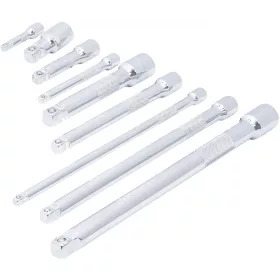   BGS DIY 9 részes 1/4", 3/8", 1/2"-os hosszabító szár készlet dugókulcshoz, billenő fejjel (BGS 6113)