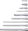 BGS DIY 9 részes 1/4", 3/8", 1/2"-os hosszabító szár készlet dugókulcshoz, billenő fejjel (BGS 6113)