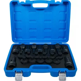   BGS technic Levegős dugókulcskészlet | 20 mm (3/4") | belső hatszögletű, T-profil (Torx) | 22 darabos (6185)