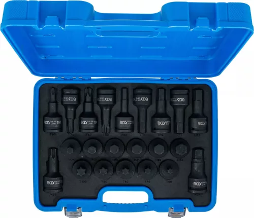 BGS technic Levegős dugókulcskészlet | 20 mm (3/4") | belső hatszögletű, T-profil (Torx) | 22 darabos (6185)