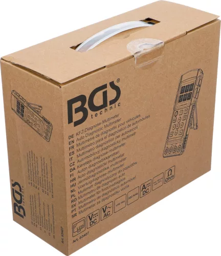 BGS technic Autódiagnosztikai multiméter oszcilloszkóppal és jelgenerátorral, 500 kHz (BGS 63407)