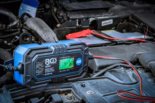 BGS technic Digitális akkumulátor töltő | 6/12 V | 4 A (63506)