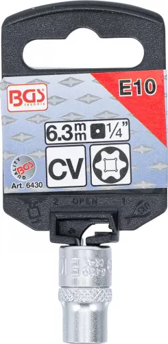 BGS technic E-profilú dugókulcs 1/4", E10 (BGS 6430)