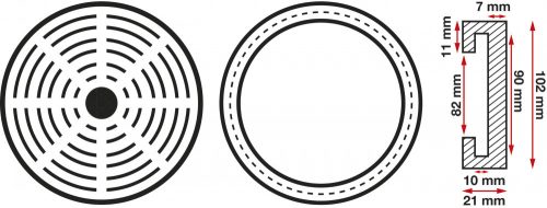 BGS technic Gumipogácsa csápos emelőhöz | Ø 100 mm (BGS 6470)