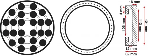 BGS technic Gumipogácsa csápos emelőhöz | Ø 120 mm (BGS 6471)
