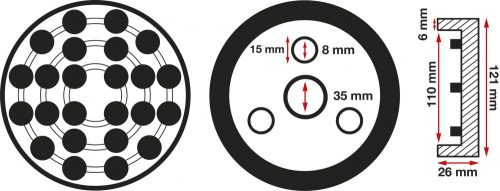 BGS technic Gumipogácsa csápos emelőhöz | Ø 120 mm (BGS 6472)